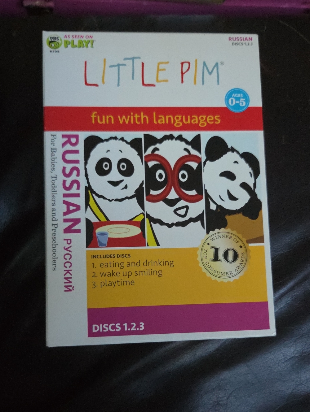 Russian Fun with Languages - White & Red Kids Language Learning Set DVDS